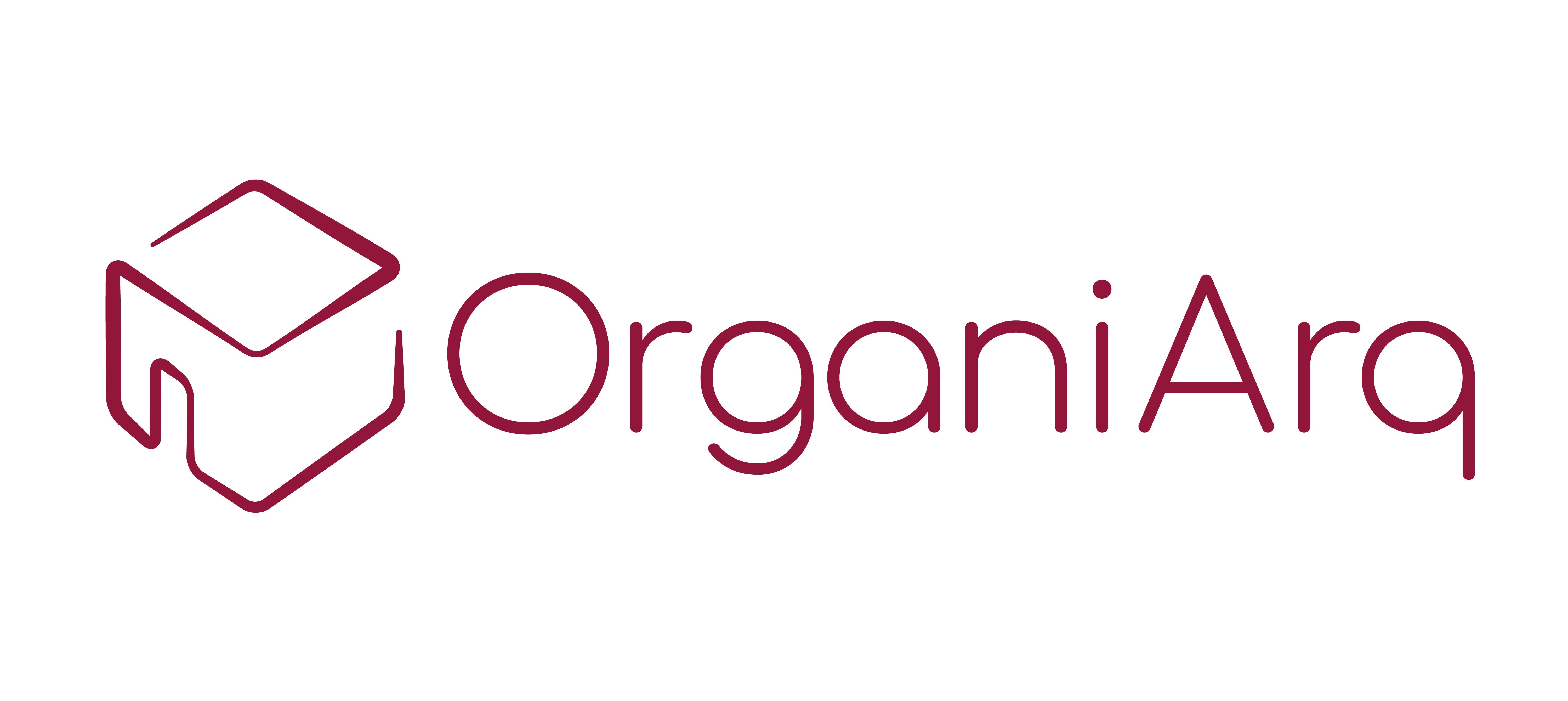 logo organic arq em vermelho